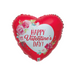 Bln Foil 45Cm Floral V-Day Heart Rbbn