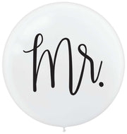 Mr & Mrs Latex Balloons 60cm
