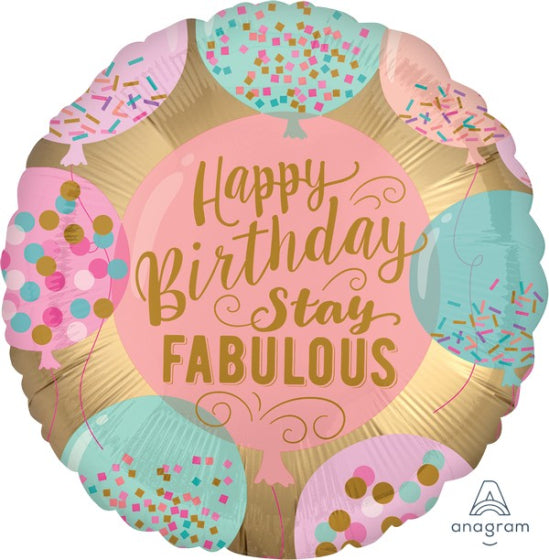 STD Satin XL HBD Stay Fabulous S40