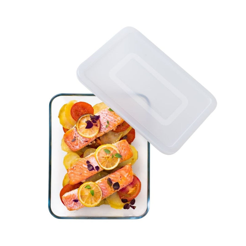 Rect dish w/ lid 22x17x6cm, 1.3L O Cuisine