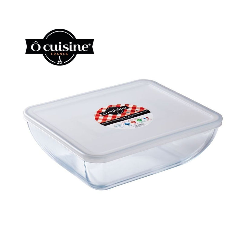 Rect dish w/ lid 25x19x8cm, 2.6L O Cuisine