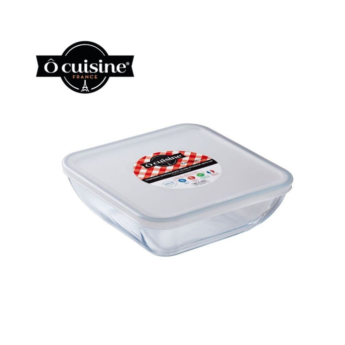 Square dish w/ lid 20x20x7cm O Cuisine