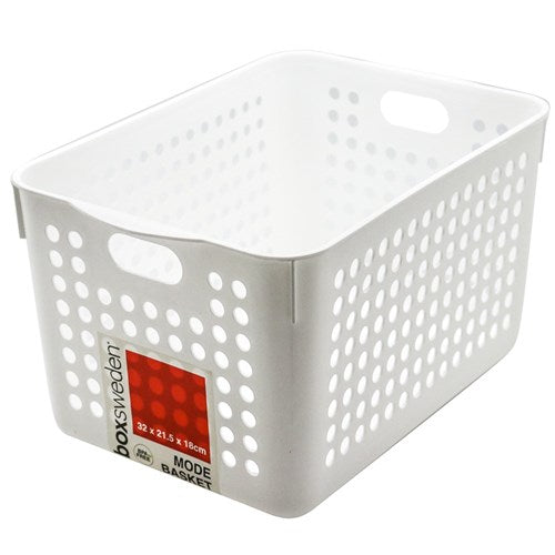 Mode Basket White 32X21.5X18Cm
