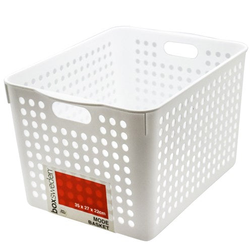 Mode Basket White 35X27X22Cm