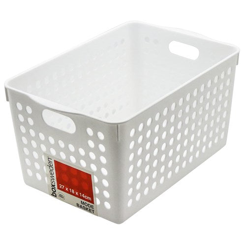 MODE BASKET WHITE 27X18X14CM