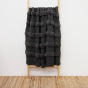Darby Chenille Throw Charcoal 130x160cm – thumbnail