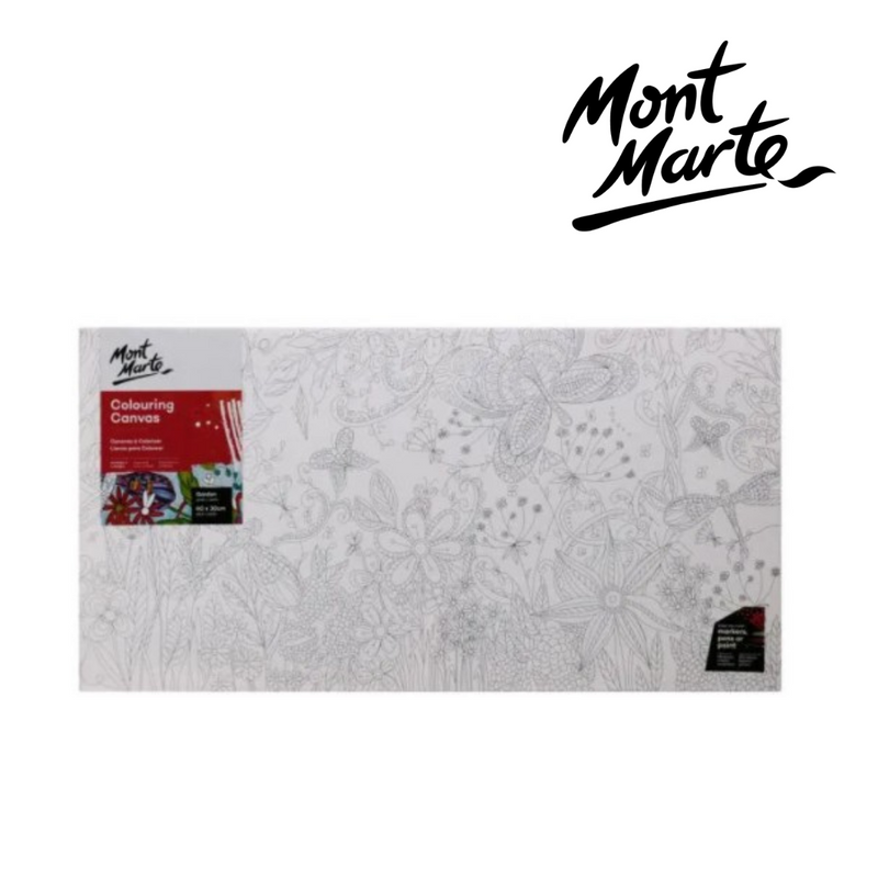Mont Marte Colouring Canvas Asstd 30x60cm