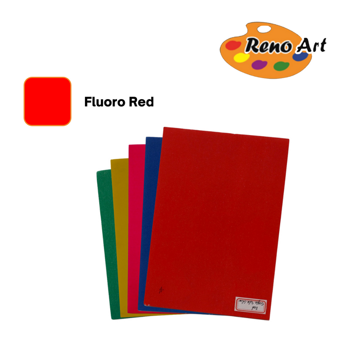 Double Sided Foam Board Fluoro Red A2