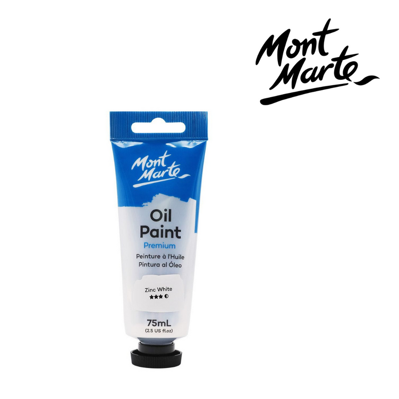 Mont Marte Oil Paint 75ml - Zinc White