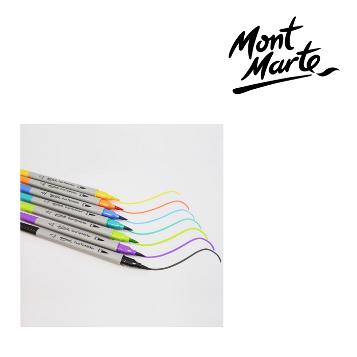 Mont Marte Dual Tip Brush/Fineliners 48pc Tri Grip