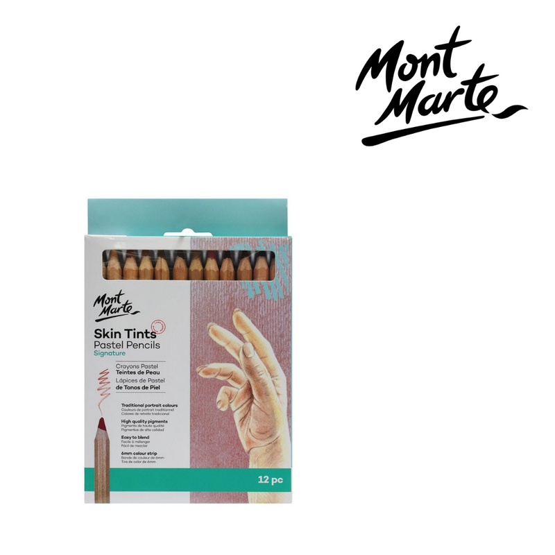 Mont Marte Skin Tints Pastel Pencils 12pc