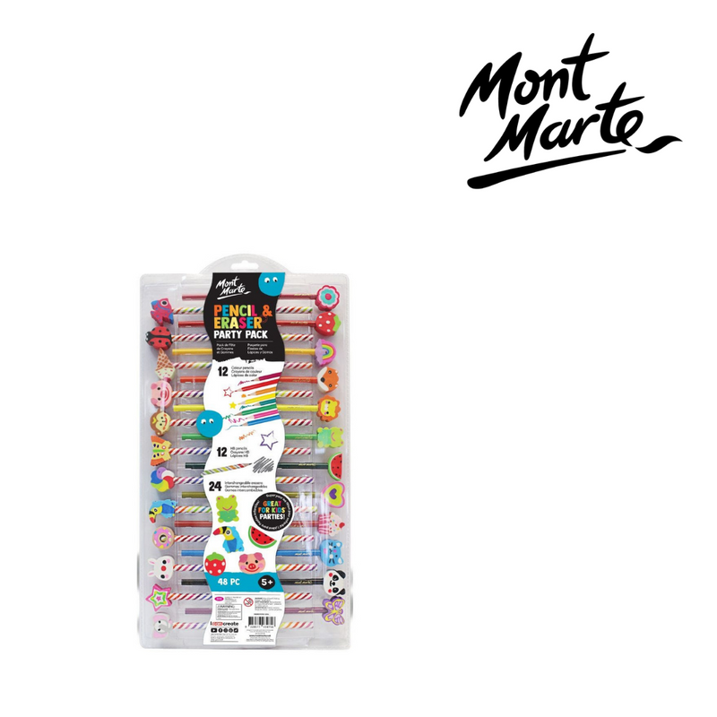 Mont Marte Pencil and Eraser Set 48pc