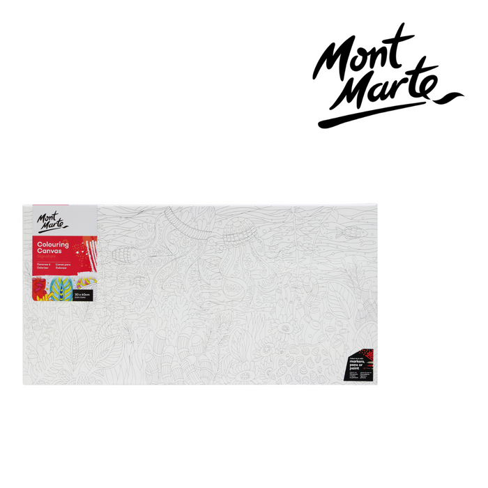 Mont Marte Colouring Canvas 30x60cm Dreamer assorted