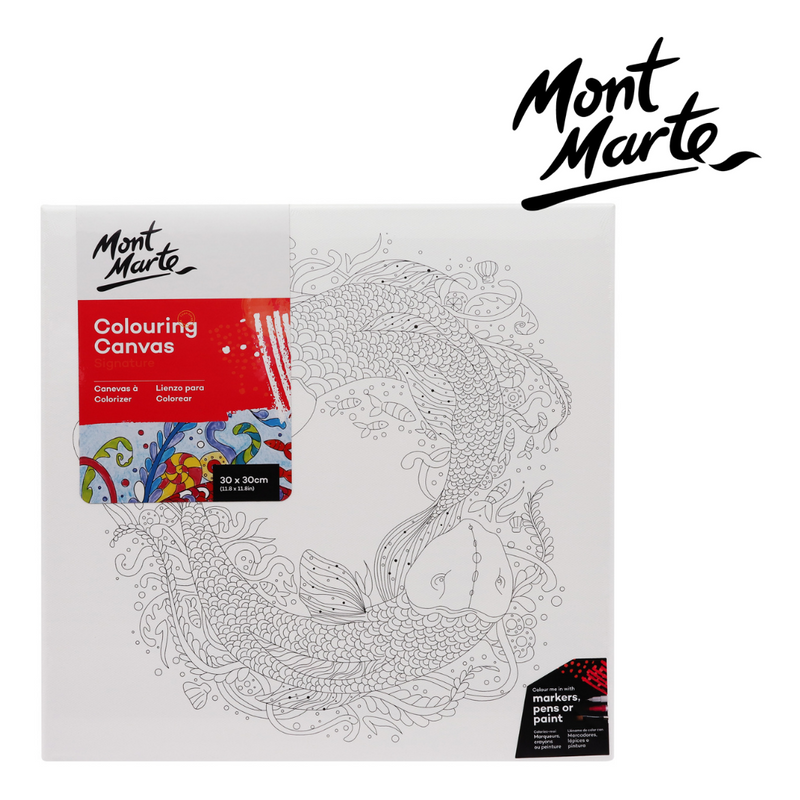 MM Colouring Canvas 30x30cm Nature assorted