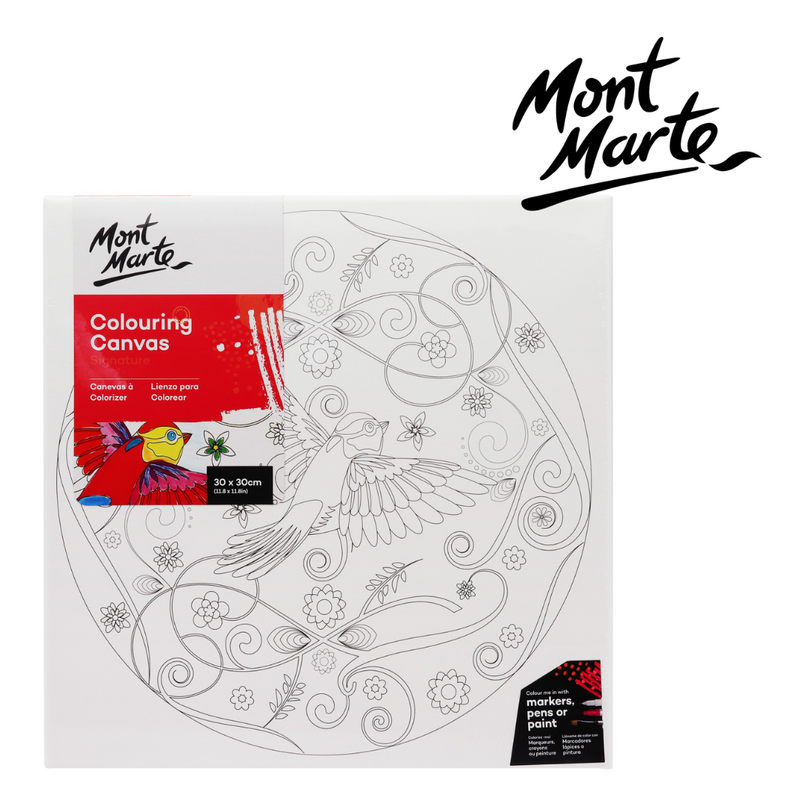 MM Colouring Canvas 30x30cm Nature assorted