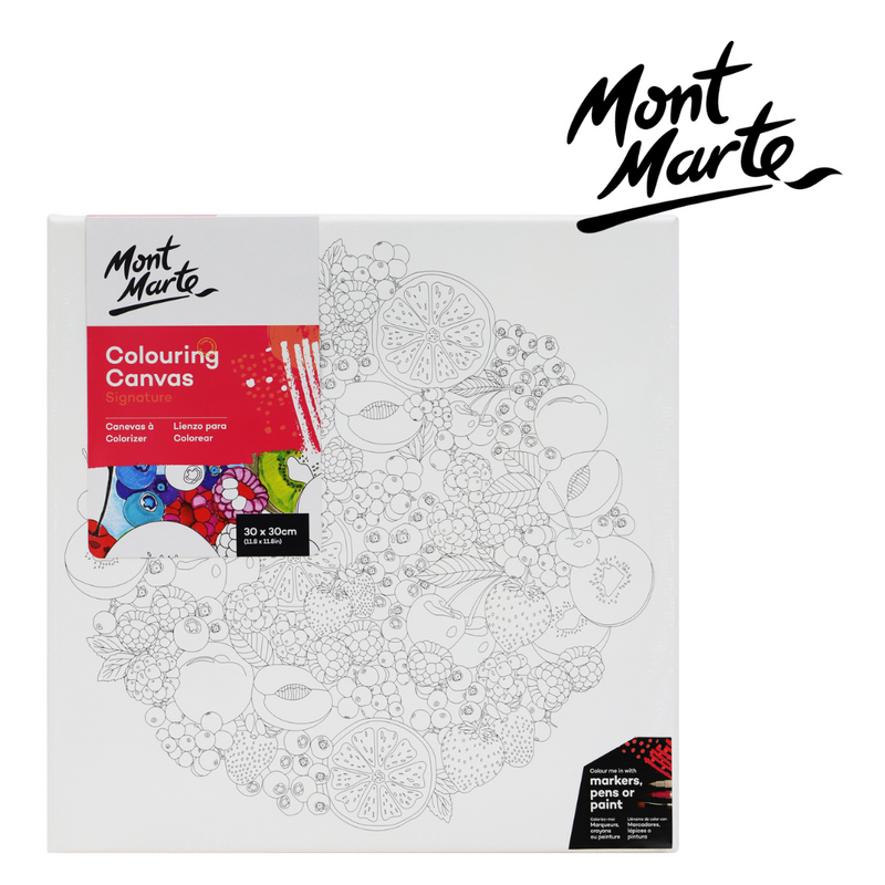 MM Colouring Canvas 30x30cm Nature assorted