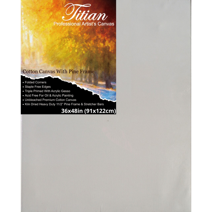 Titian Pine Wood Frame 91x122cm 420gsm triple thick