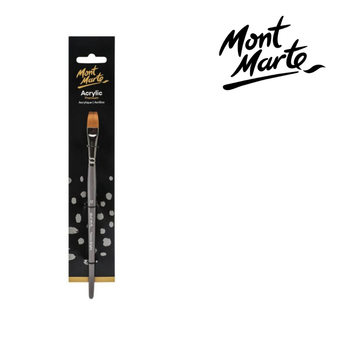 Mont Marte Artist Brush Taklon Short Bright 12