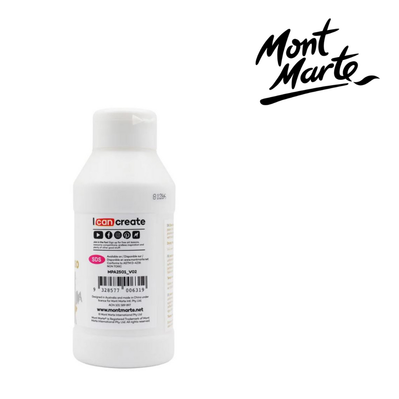 Mont Marte White Texture Gesso 250ml