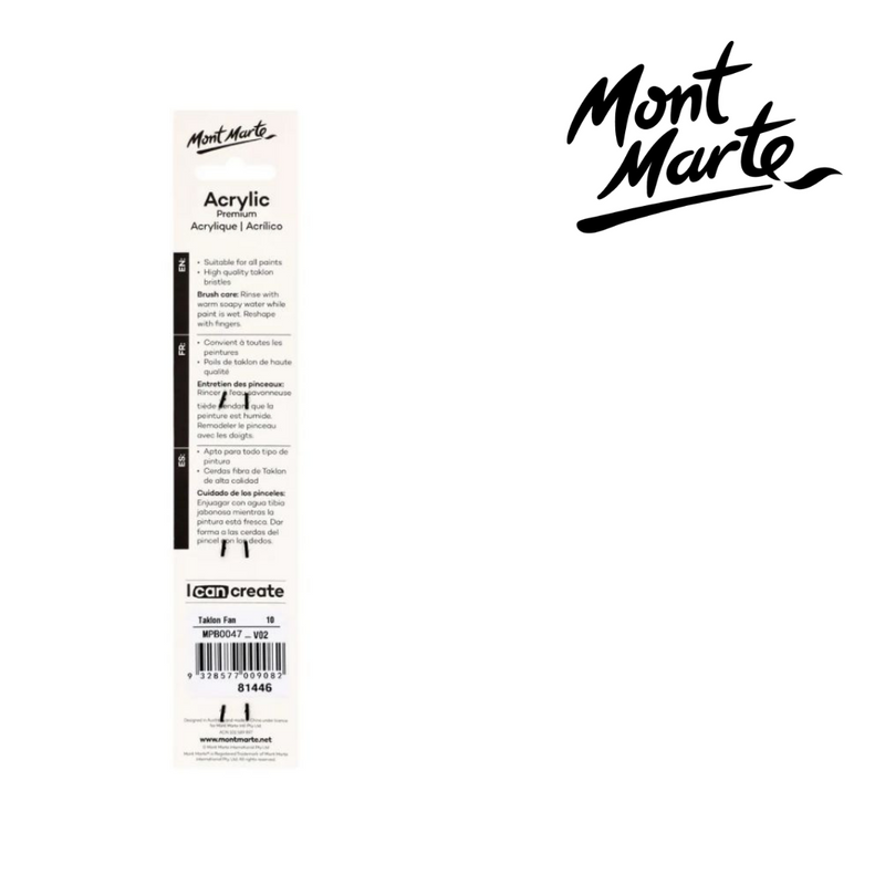 Mont Marte Artist Brush Taklon Fan 10