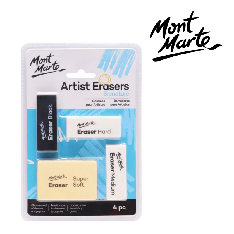MM Artist Erasers Pack 4pc