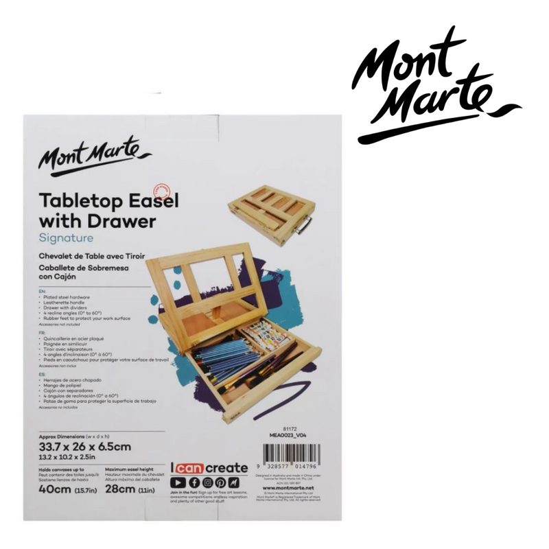 MM Table Easel w/Drawer - Pine Wood