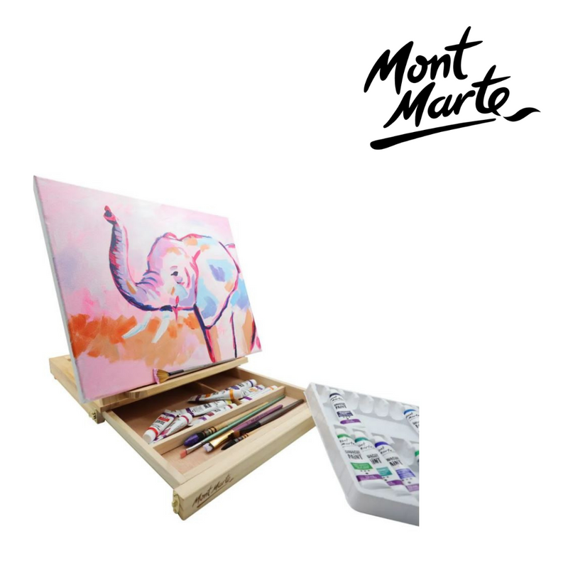 MM Table Easel w/Drawer - Pine Wood