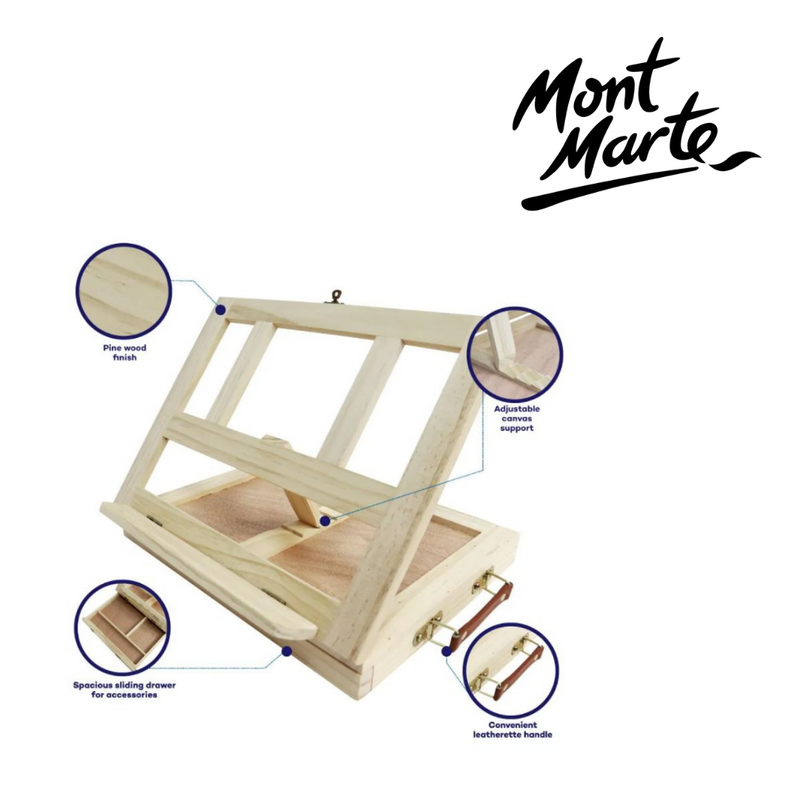 MM Table Easel w/Drawer - Pine Wood