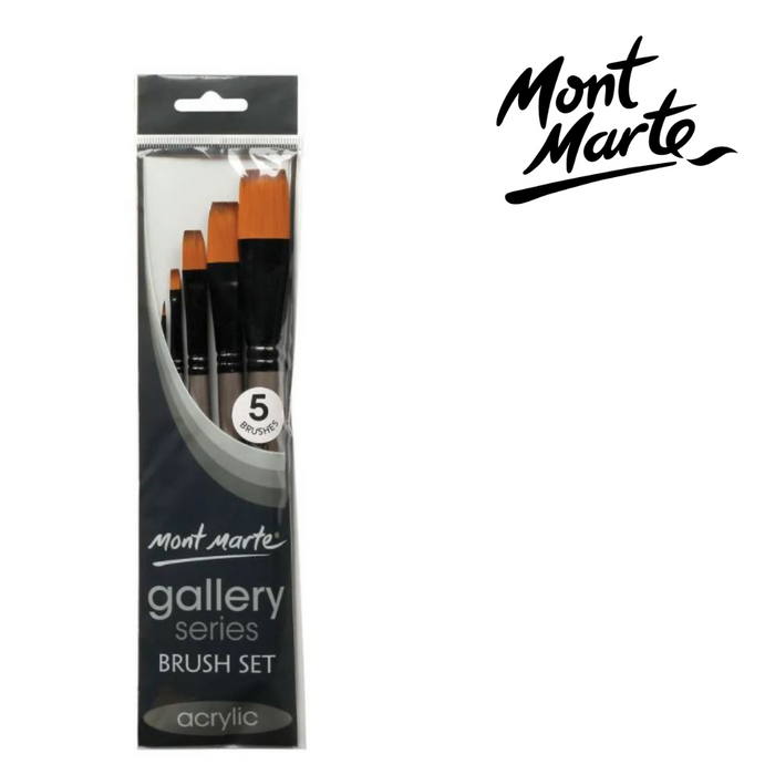 Mont Marte Gallery Series Brush Set Acrylic 5pc