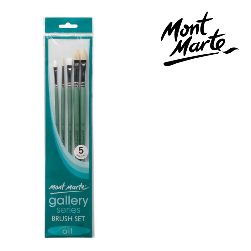 Mont Marte Gallery Series Brush Set Oils 5pc