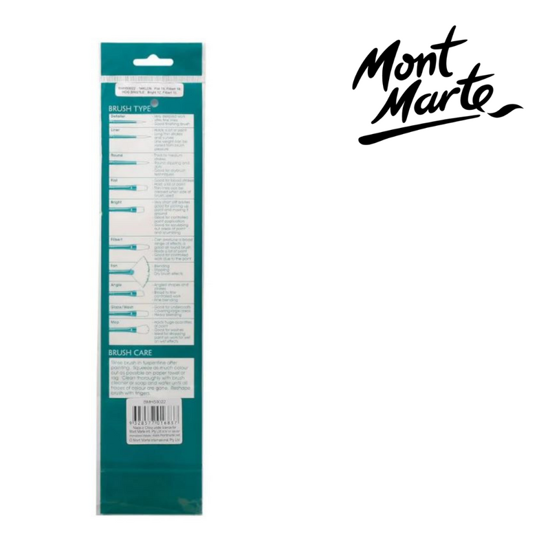 Mont Marte Gallery Series Brush Set Oils 4pc