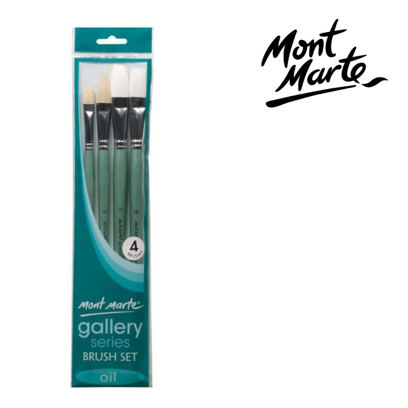 Mont Marte Gallery Series Brush Set Oils 4pc