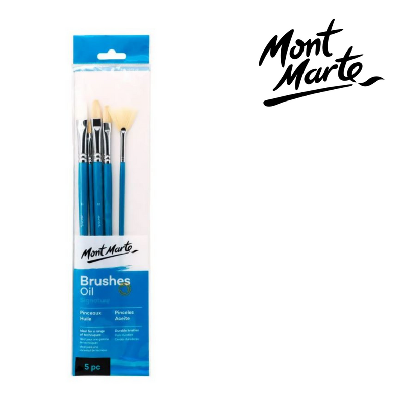 Mont Marte Gallery Series Brush Set Oils 5pc
