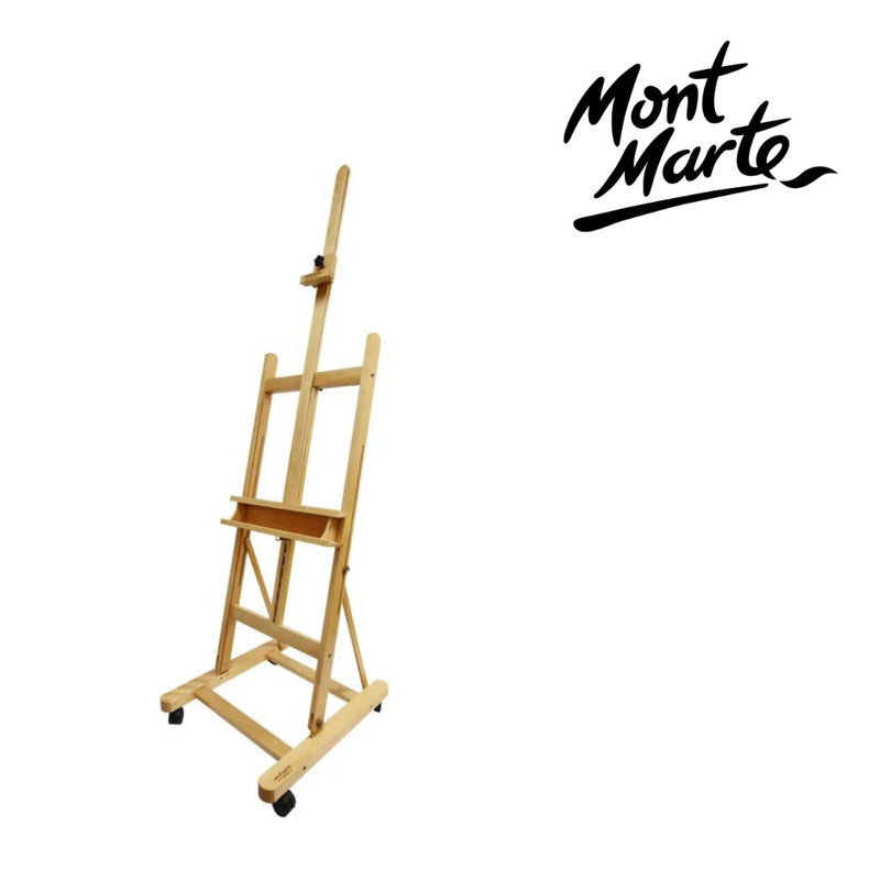 MM Large Studio Easel w/castors Beech Wood