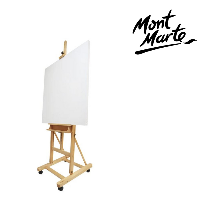 Mont Marte Large Studio Easel w/castors Beech Wood