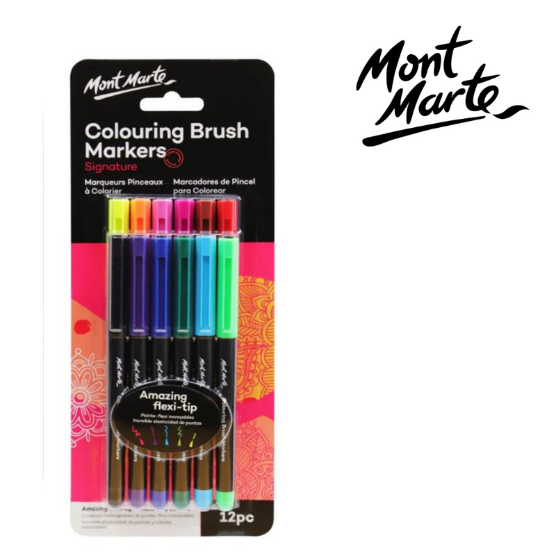 MM Colouring Brush Markers 12pc