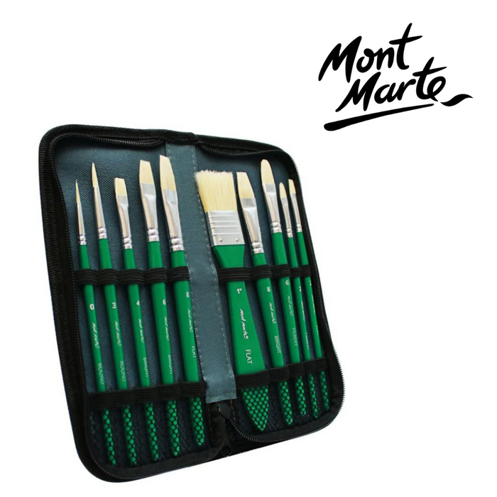 Mont Marte Brush Set in Wallet 11pc - Oil