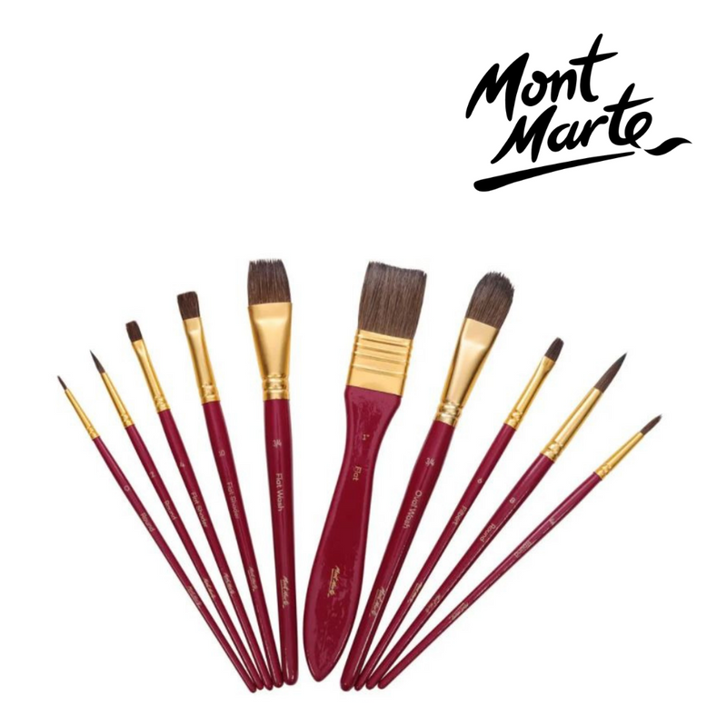 MM Brush Set in Wallet 11pc - Watercolour