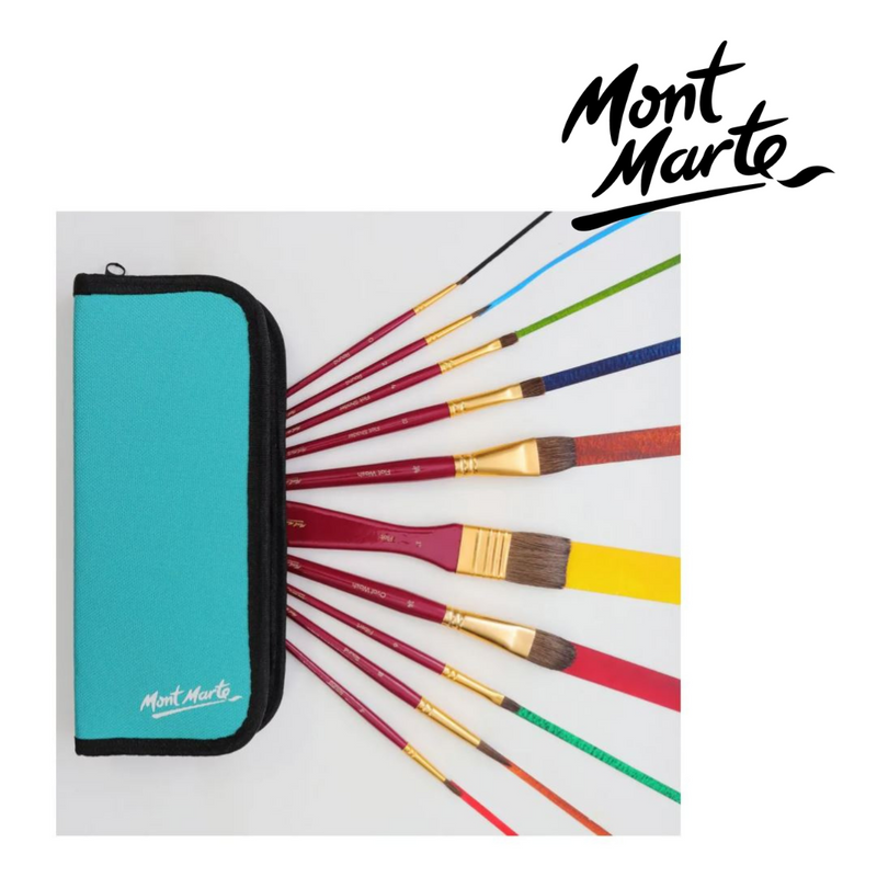 MM Brush Set in Wallet 11pc - Watercolour
