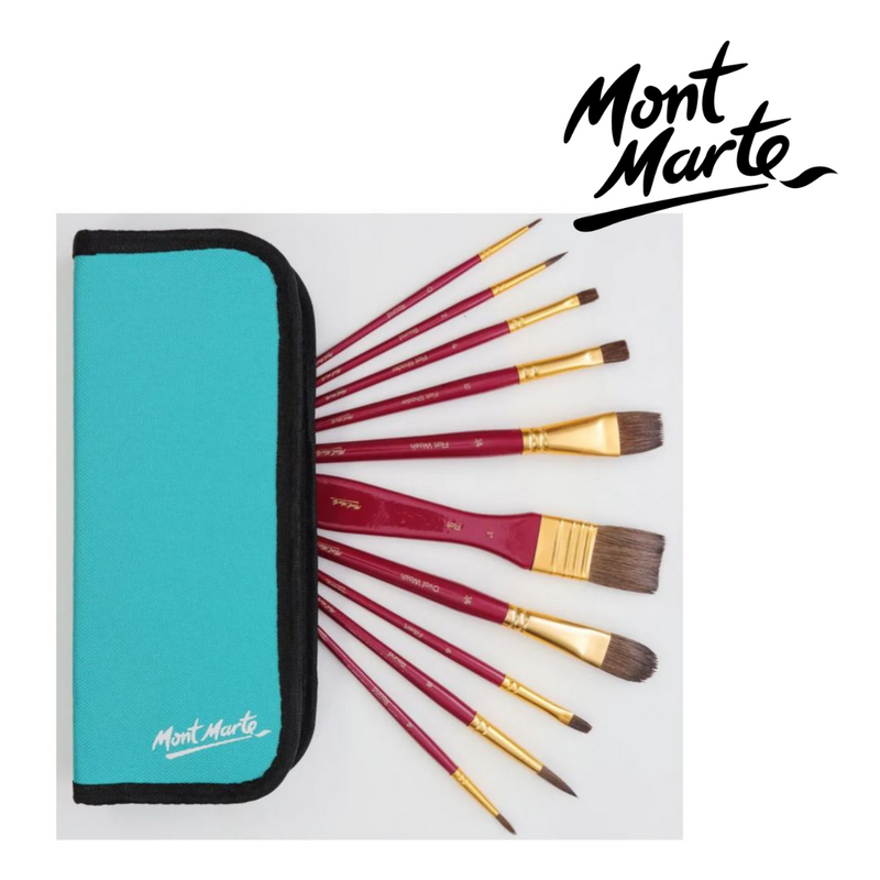 MM Brush Set in Wallet 11pc - Watercolour