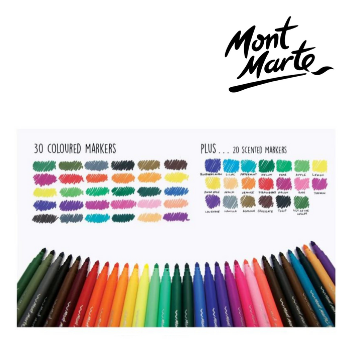 Mont Marte Mammoth Markers Set 50pc
