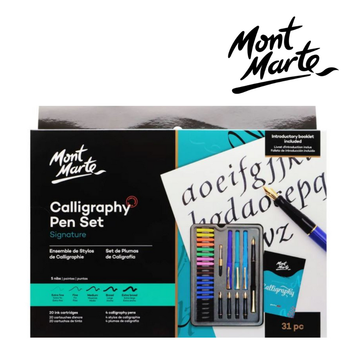 Mont Marte Calligraphy Pen Set 31pc
