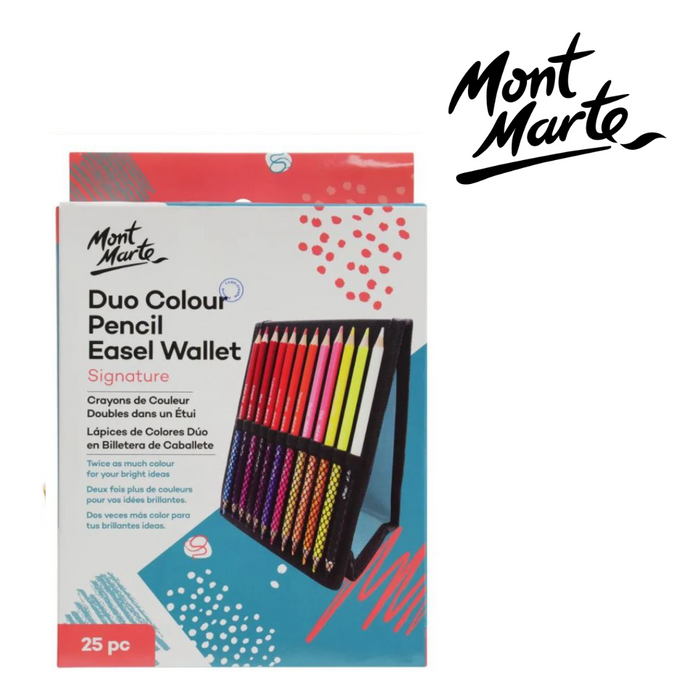 Mont Marte Duo Colour Pencil Easel Wallet 25pc