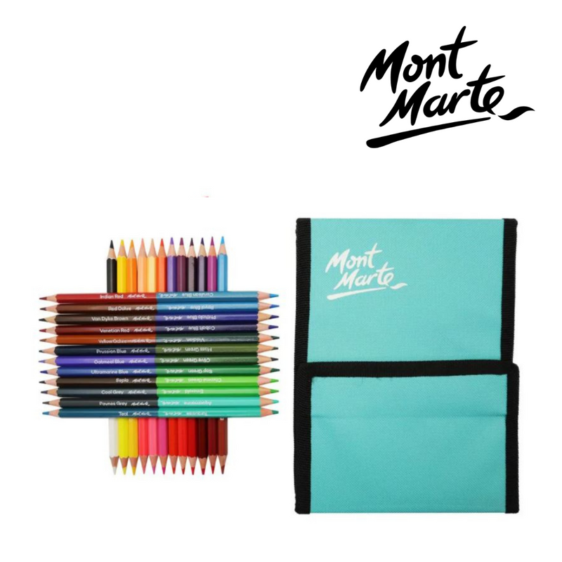 Mont Marte Duo Colour Pencil Easel Wallet 25pc