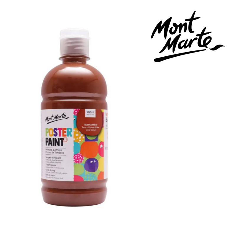 MM Poster Paint 500ml - Burnt Umber