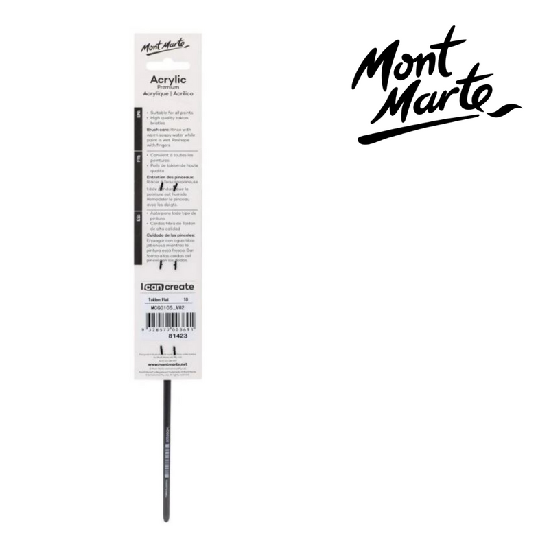 MM Artist Brush Taklon Flat Long 10