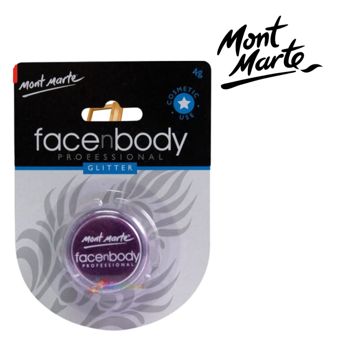 Mont Marte Face n Body Glitter 4g - Purple