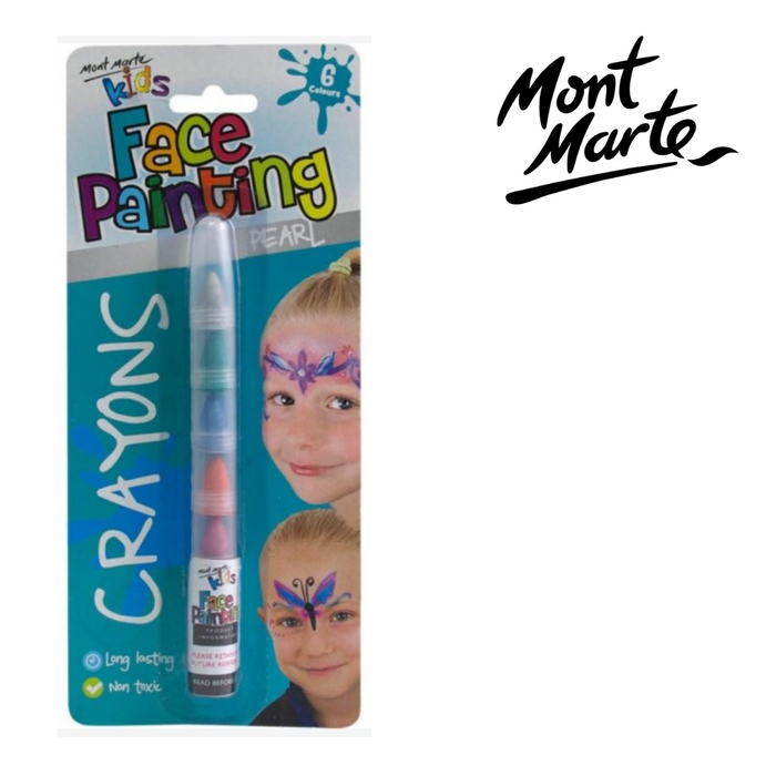 Mont Marte Kids Face Painting Nail Crayons - Pearl