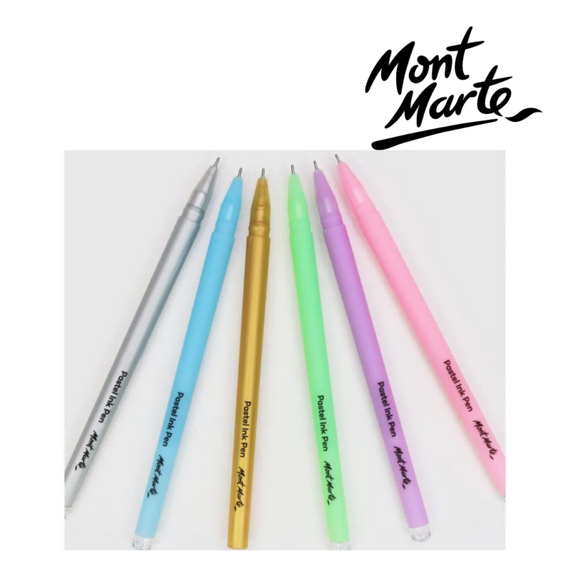 Mont Marte Pastel Ink Pens Fine Tip 6pc