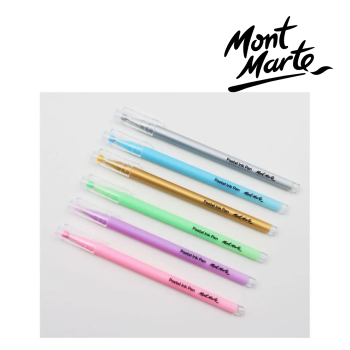Mont Marte Pastel Ink Pens Fine Tip 6pc